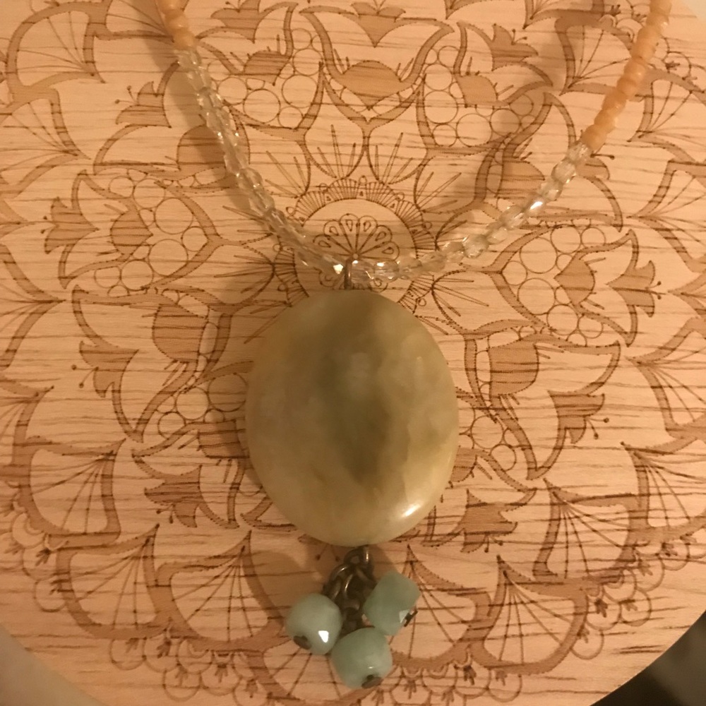 ❤️J. Jill amber & clear beaded necklace